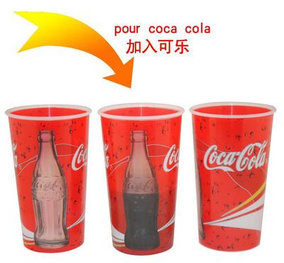 【塑膠變色杯 深圳廠家 杯身可印制任意圖案 廣告推廣杯 幾米】?jī)r(jià)格_廠家_圖片 -